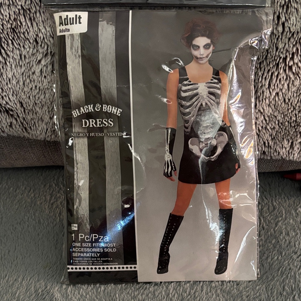 Black & Bone Skeleton Dress Costume